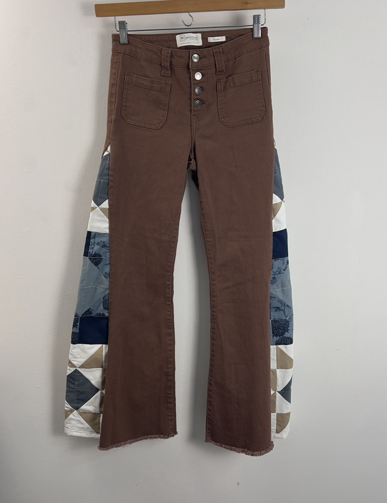 Celebrity Pink Pants - Quilted Regeneration by Celebrity Pink Women's Pant's Size 7/28 Flower Flare